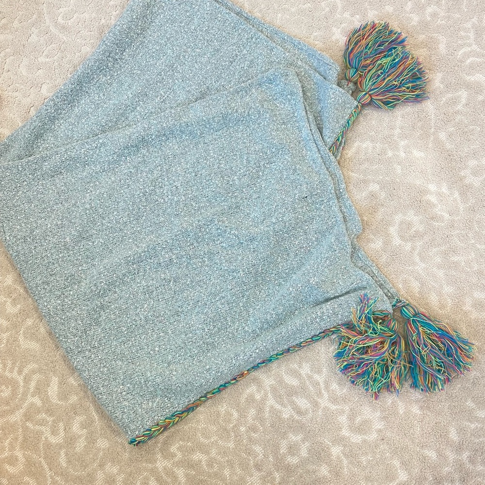 City chic throw blanket rainbow tassel knit super soft